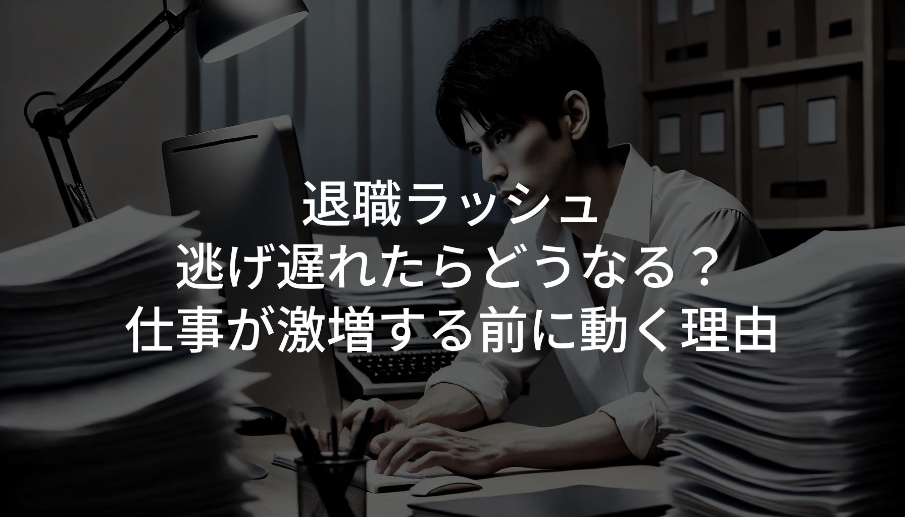 退職ラッシュ逃げ遅れたらどうなる？仕事が激増する前に動く理由